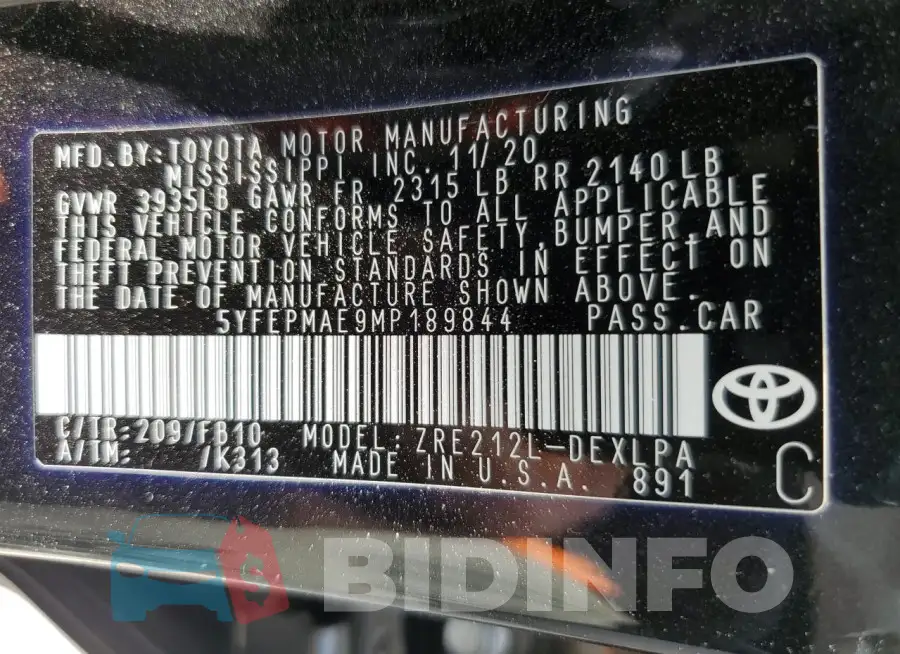 5YFEPMAE9MP189844 Photo# 12