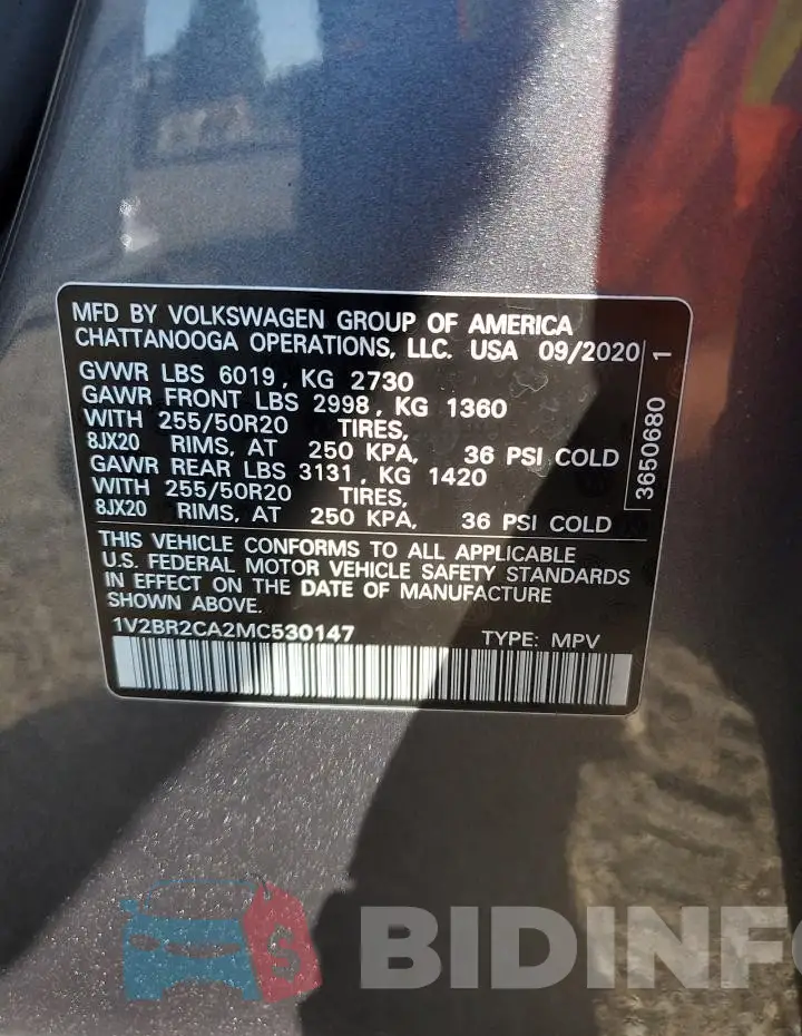 1V2BR2CA2MC530147 Photo# 13