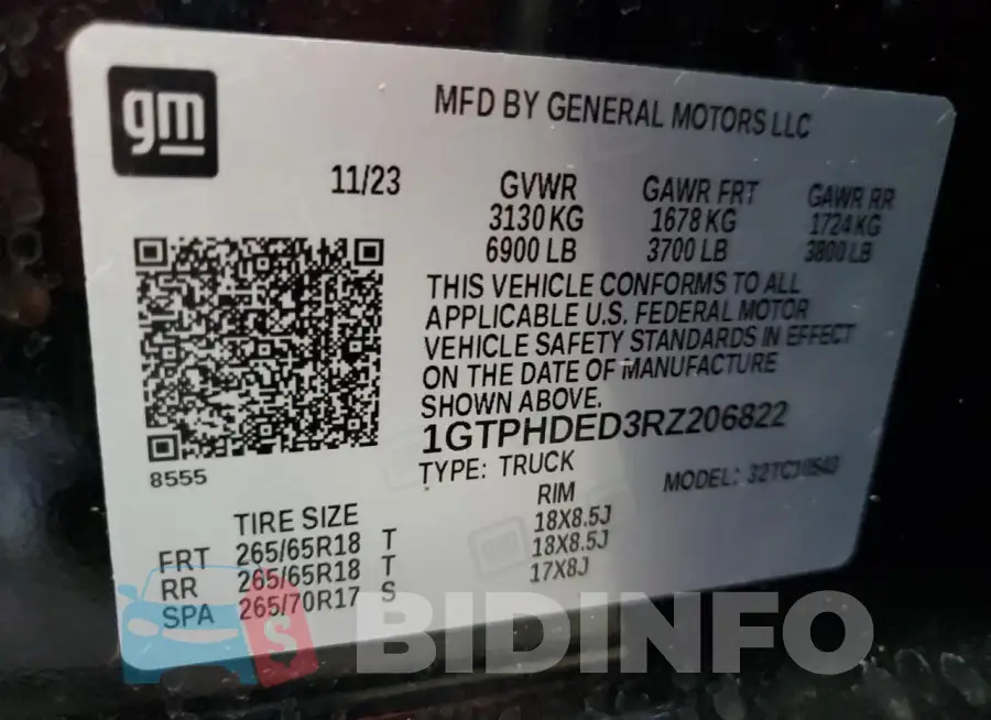 1GTPHDED3RZ206822 Photo# 13