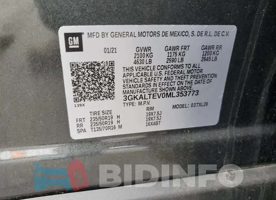3GKALTEV0ML353773 Photo# 14