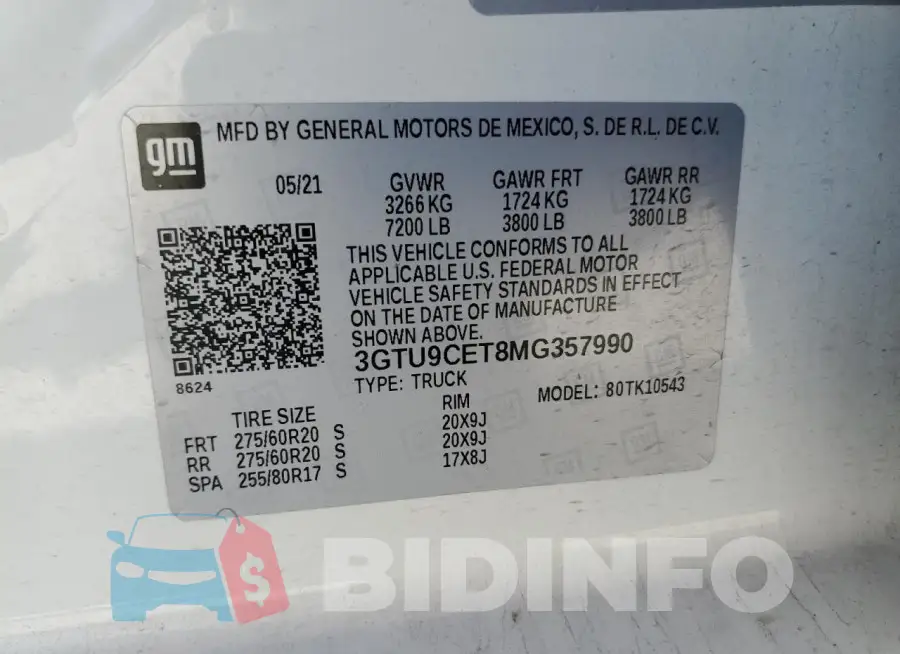 3GTU9CET8MG357990 Photo# 12