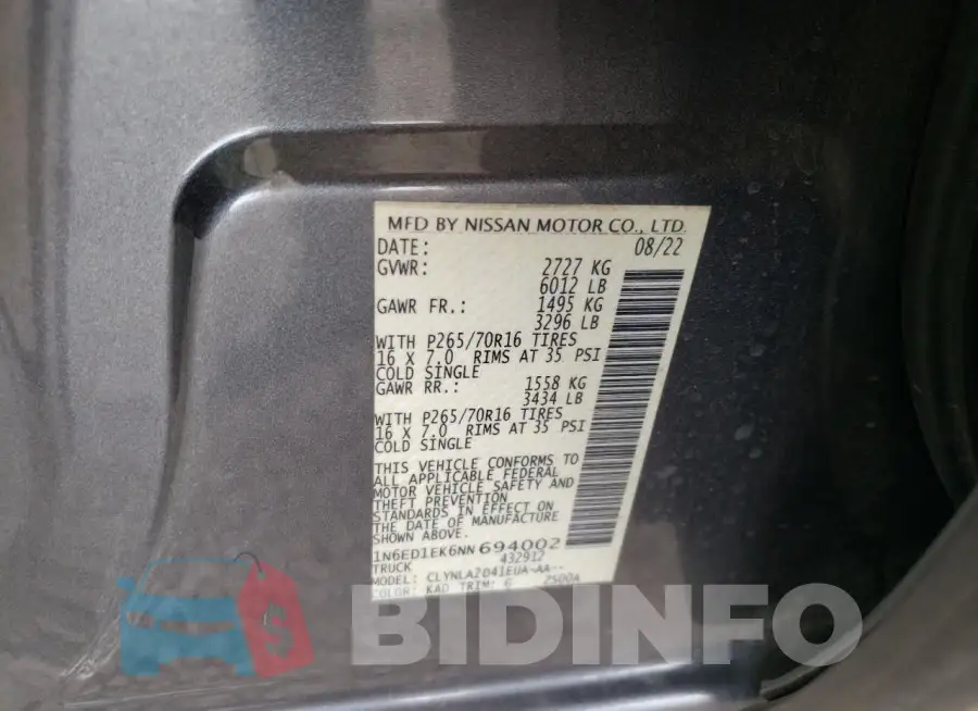 1N6ED1EK6NN694002 Photo# 12