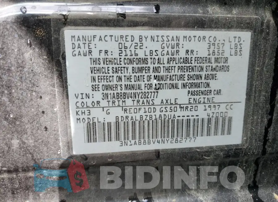 3N1AB8BV4NY282777 Photo# 12