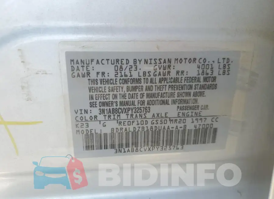 3N1AB8CVXPY325763 Photo# 12