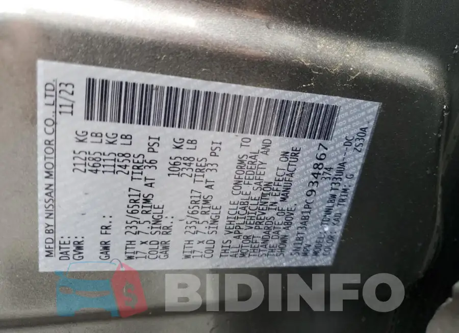 5N1BT3AB1PC934867 Photo# 13