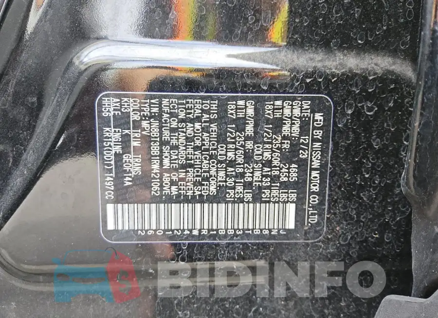 JN8BT3BB1RW421062 Photo# 13