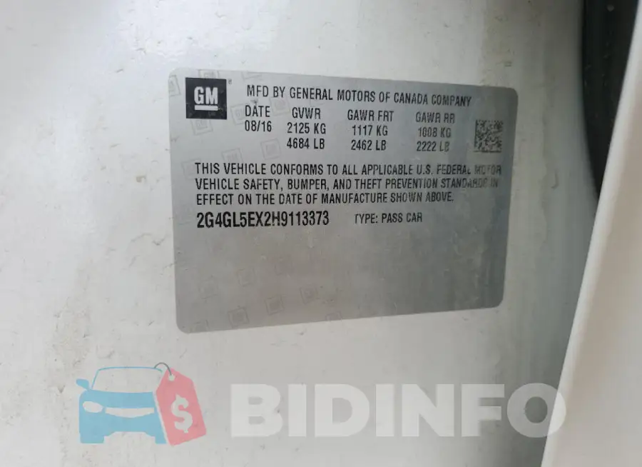 2G4GL5EX2H9113373 Photo# 12