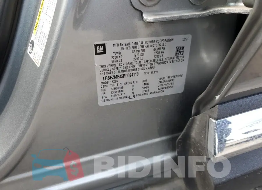 LRBFZME45RD024110 Photo# 12