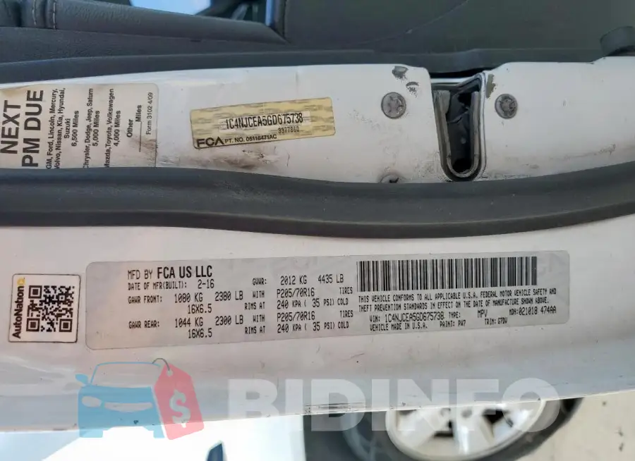 1C4NJCEA5GD675738 Photo# 13