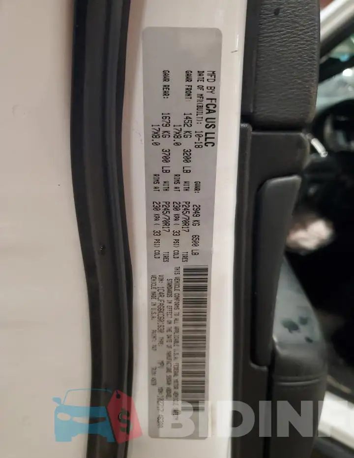1C4RJFAG6KC601630 Photo# 13