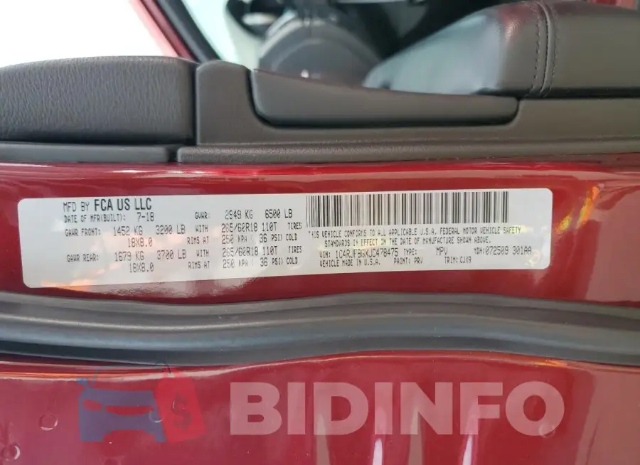 1C4RJFBGXJC478475 Photo# 13