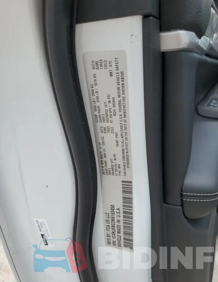 1C4RJKBG2M8163458 Photo# 14