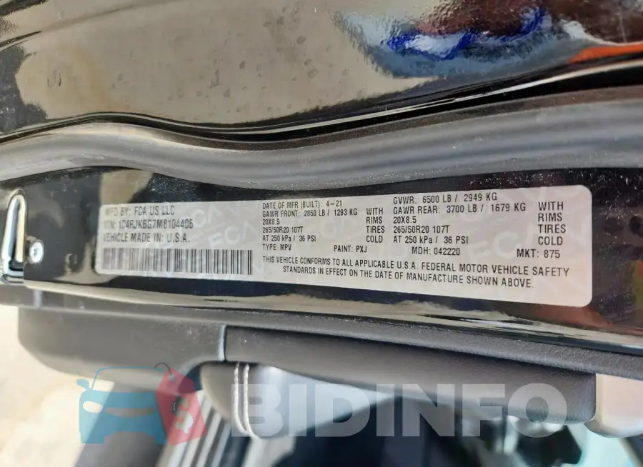1C4RJKBG7M8104406 Photo# 14