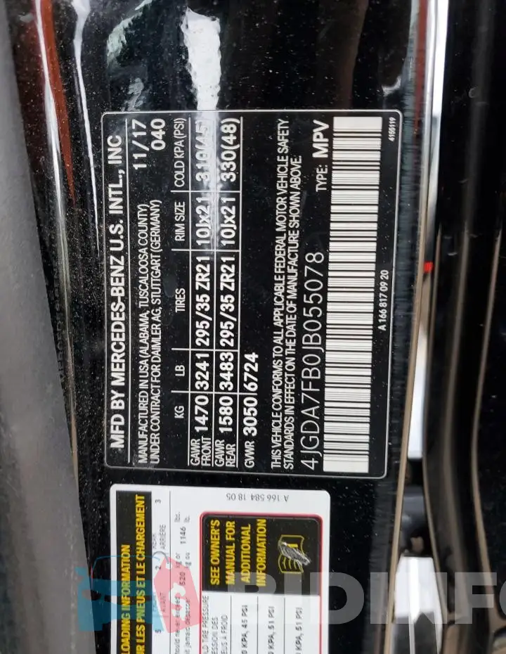4JGDA7FB0JB055078 Photo# 12