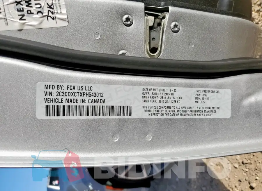 2C3CDXCTXPH543012 Photo# 12
