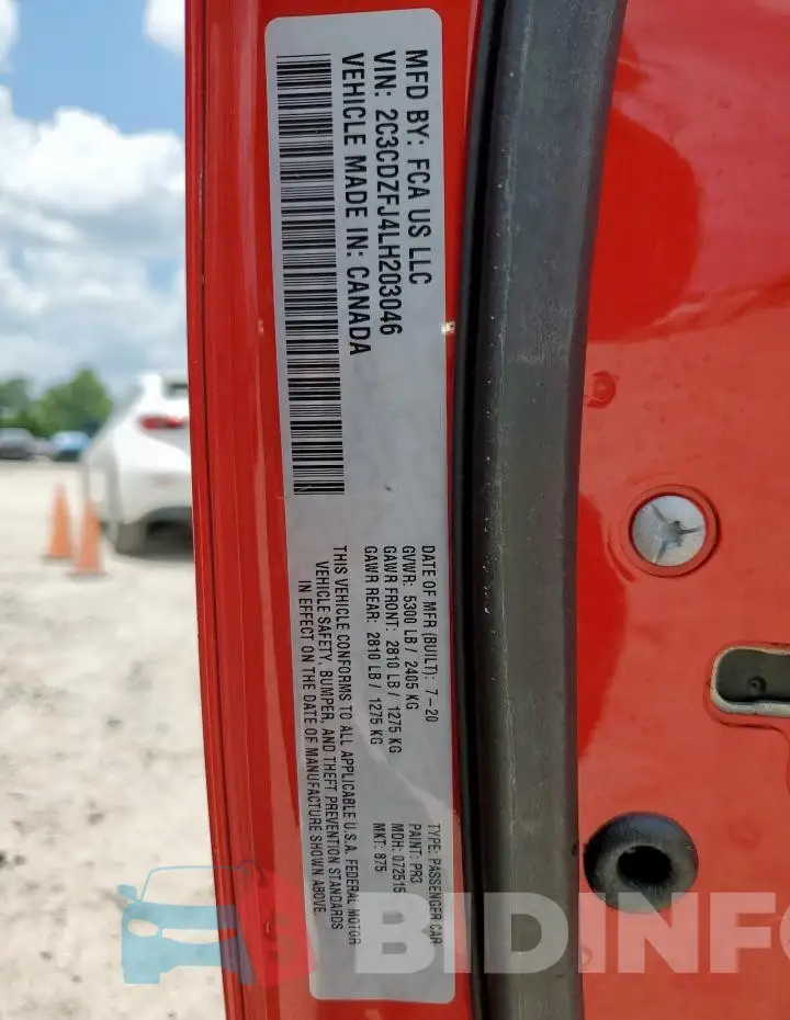 2C3CDZFJ4LH203046 Photo# 14