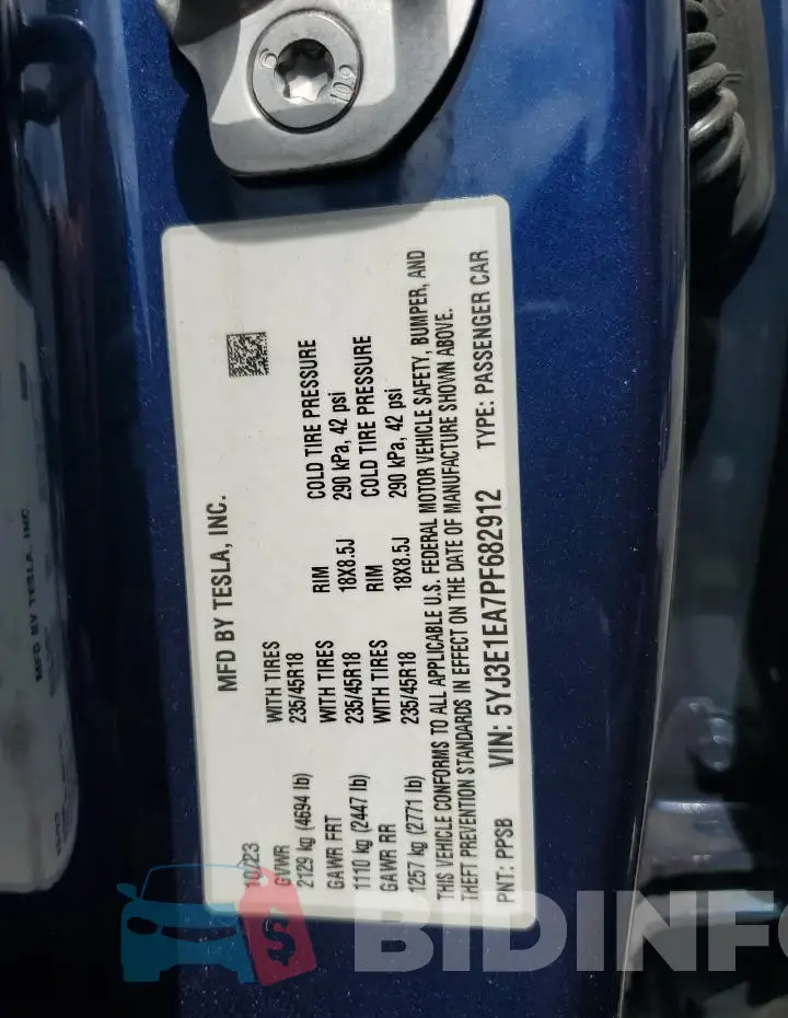 5YJ3E1EA7PF682912 Photo# 13