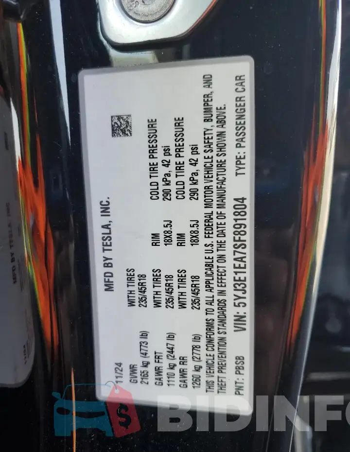 5YJ3E1EA7SF891804 Photo# 12