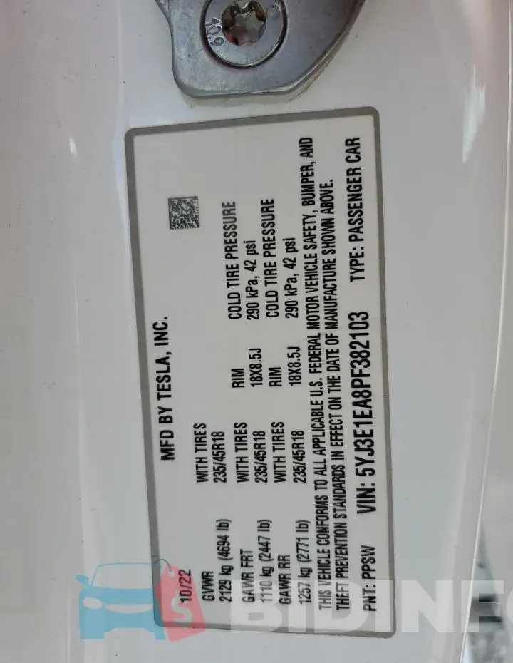 5YJ3E1EA8PF382103 Photo# 12