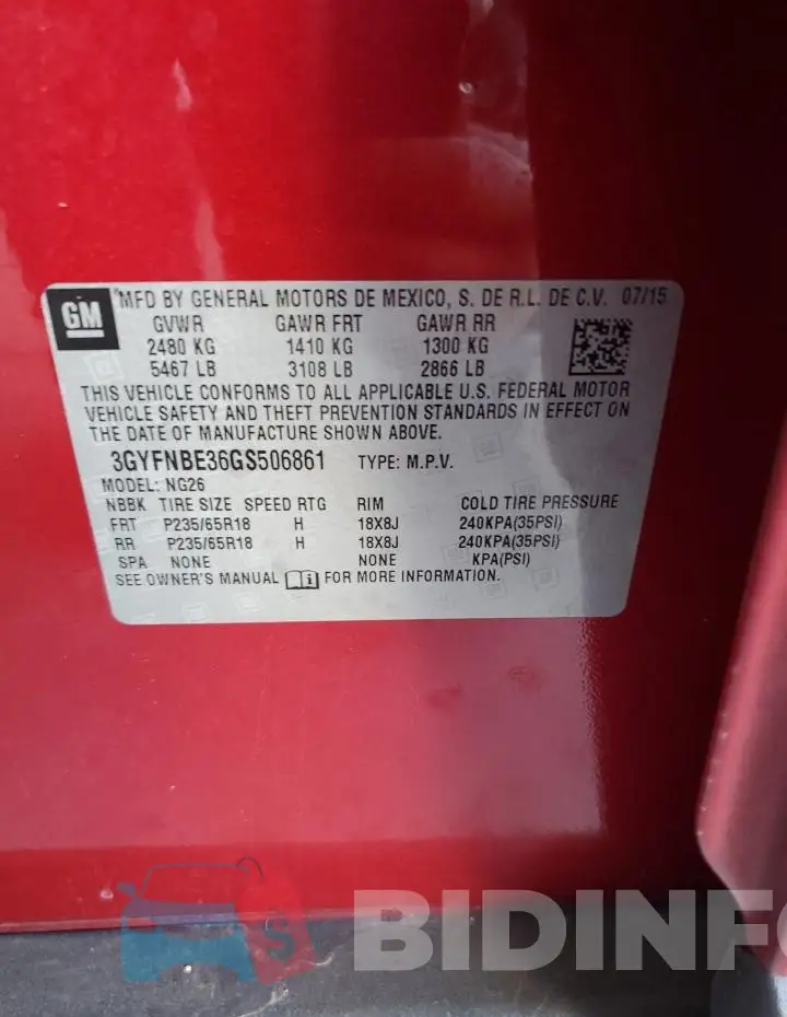 3GYFNBE36GS506861 Photo# 12