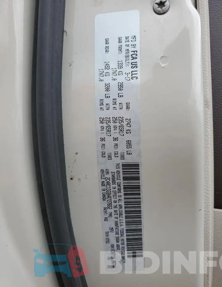 2C4RC1DG9HR727652 Photo# 13