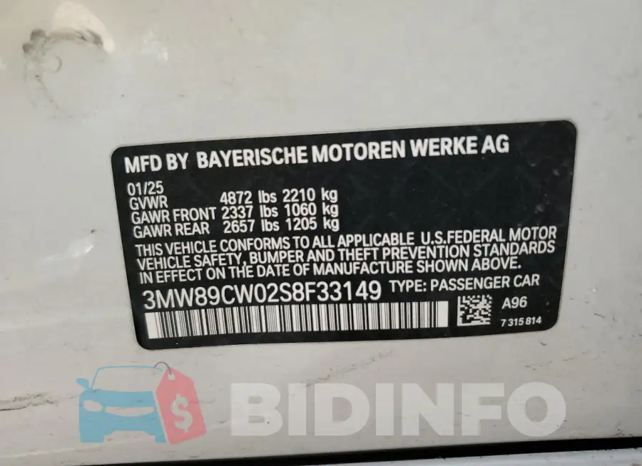 3MW89CW02S8F33149 Photo# 12