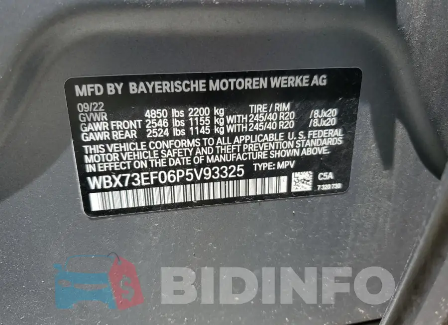 WBX73EF06P5V93325 Photo# 13