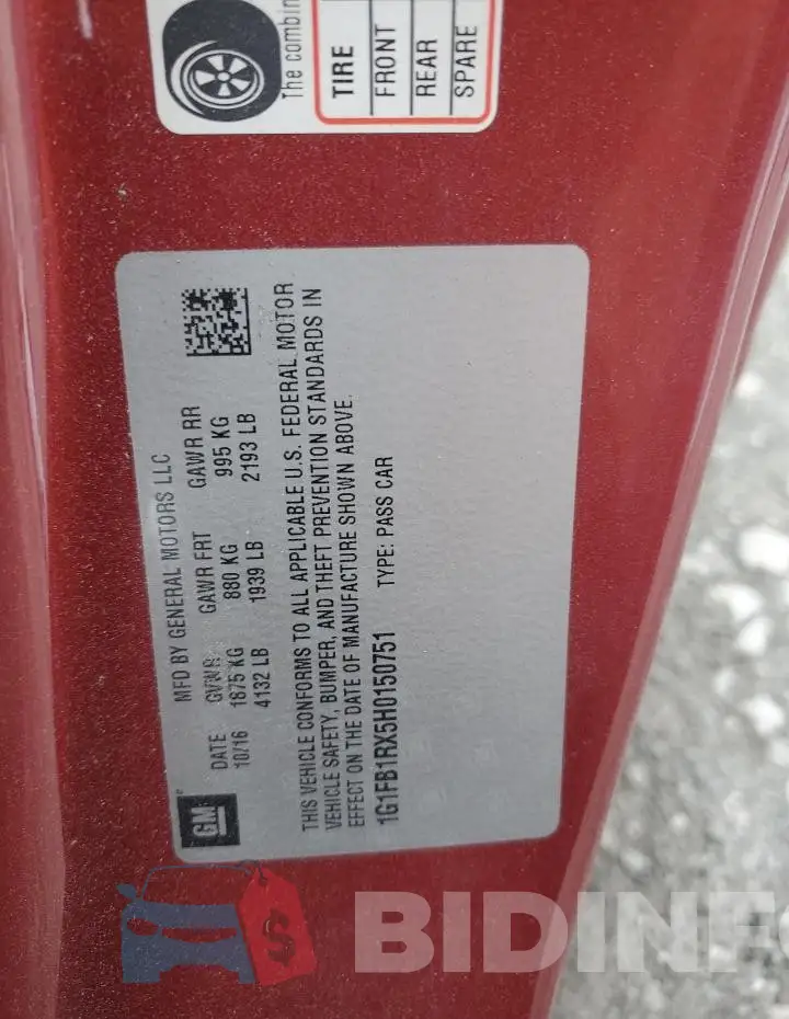 1G1FB1RX5H0150751 Photo# 13