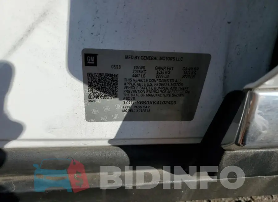 1G1FY6S0XK4102400 Photo# 12