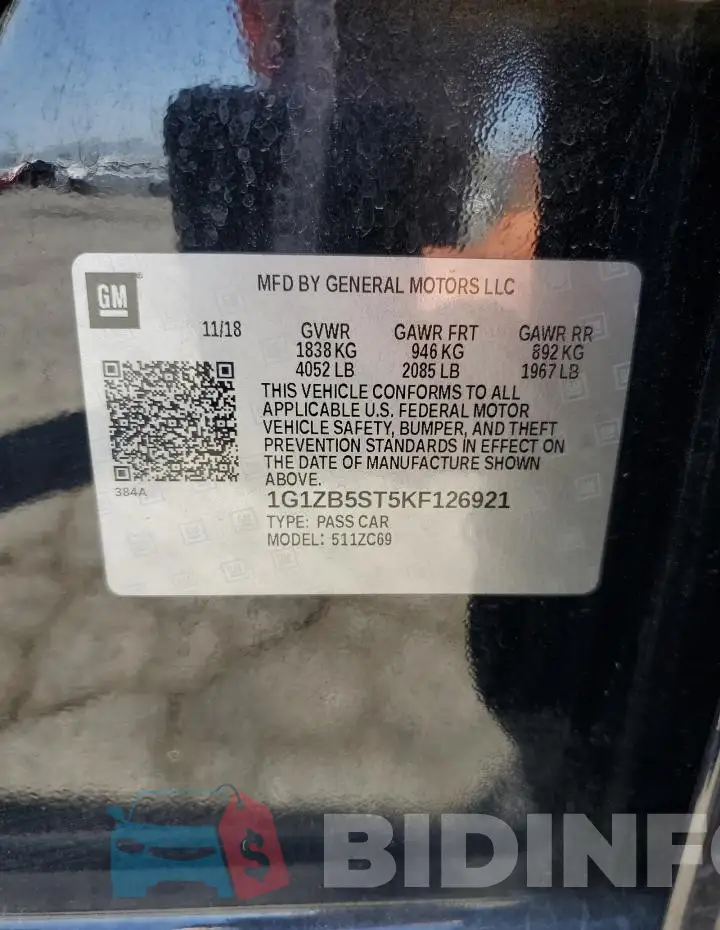 1G1ZB5ST5KF126921 Photo# 12