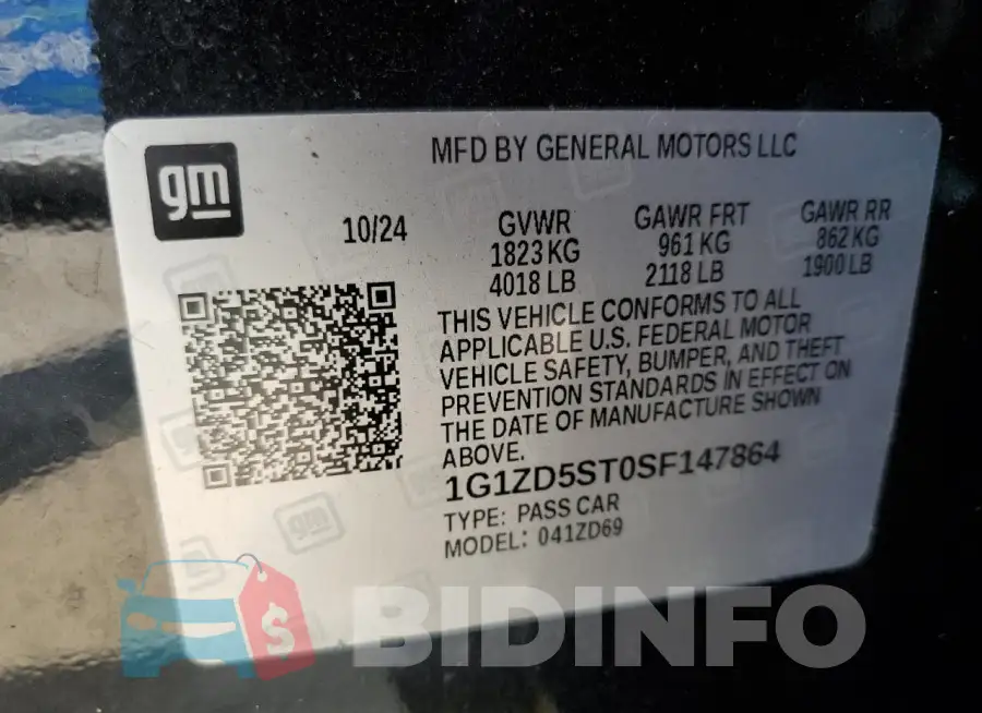 1G1ZD5ST0SF147864 Photo# 12