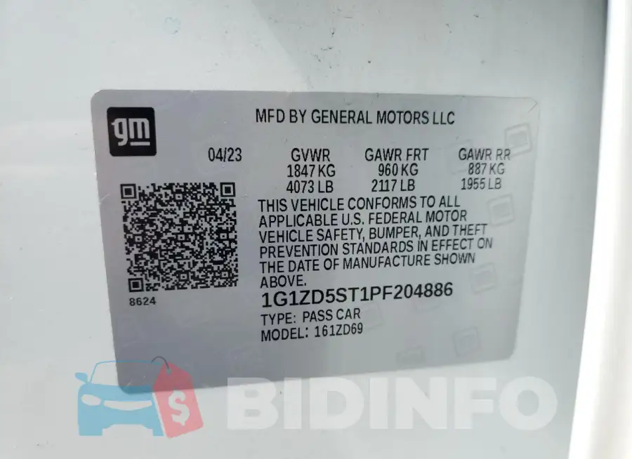 1G1ZD5ST1PF204886 Photo# 12