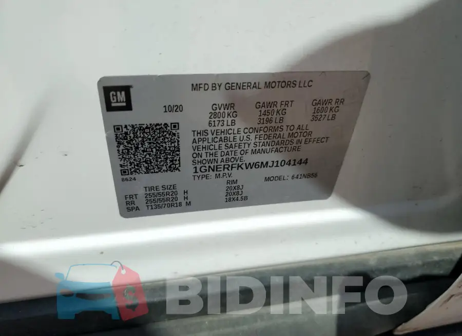 1GNERFKW6MJ104144 Photo# 14