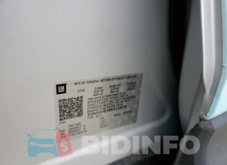 2GNAXHEV8K6118530 Photo# 12