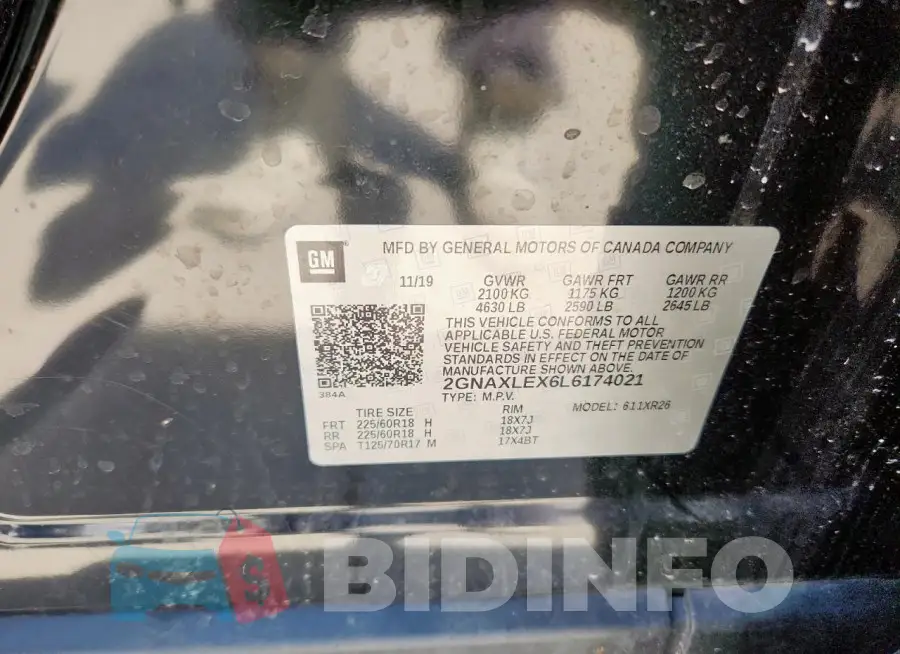 2GNAXLEX6L6174021 Photo# 13