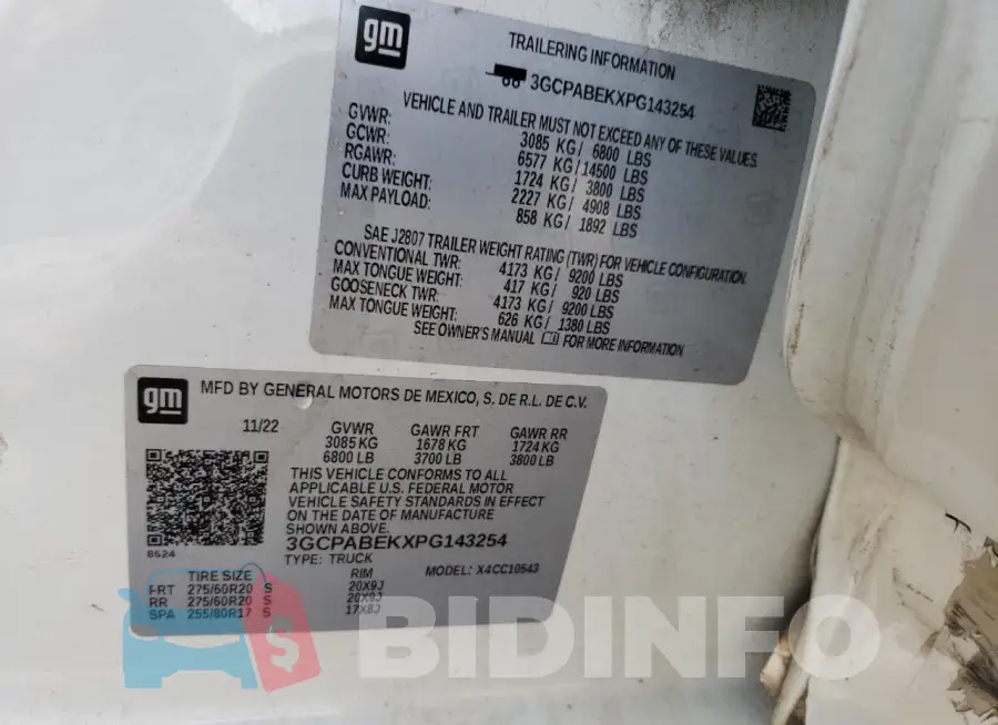 3GCPABEKXPG143254 Photo# 12