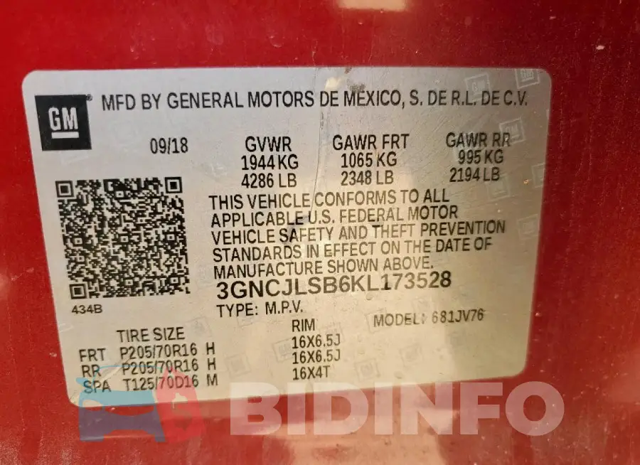 3GNCJLSB6KL173528 Photo# 12