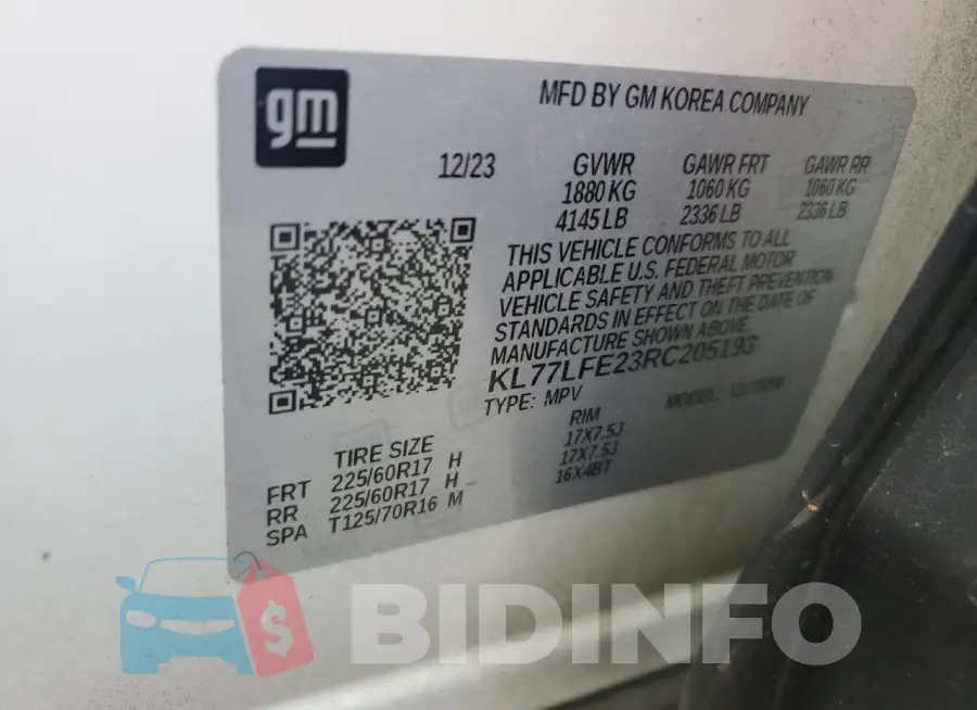 KL77LFE23RC205193 Photo# 14