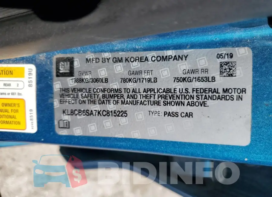 KL8CB6SA7KC815225 Photo# 12