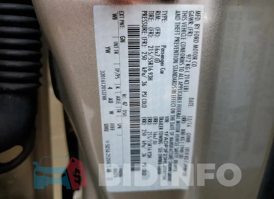 1FADP3F23HL209756 Photo# 12