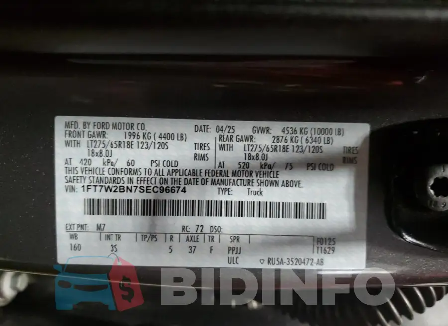 1FT7W2BN7SEC96674 Photo# 13