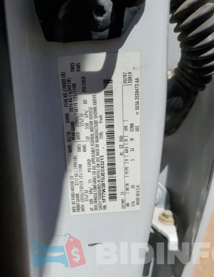 1FT7W3BT0JEC63213 Photo# 12