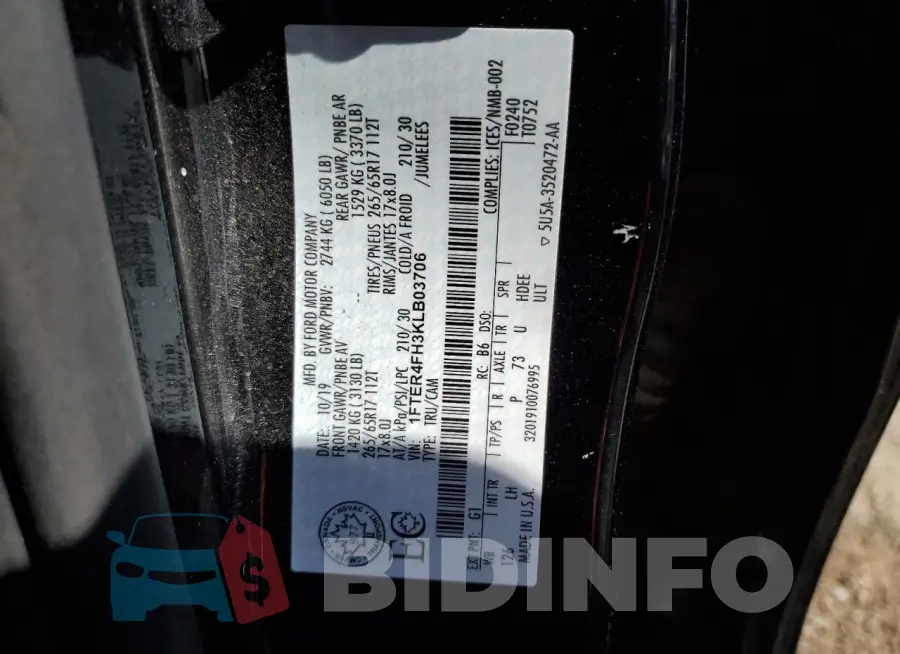 1FTER4FH3KLB03706 Photo# 13