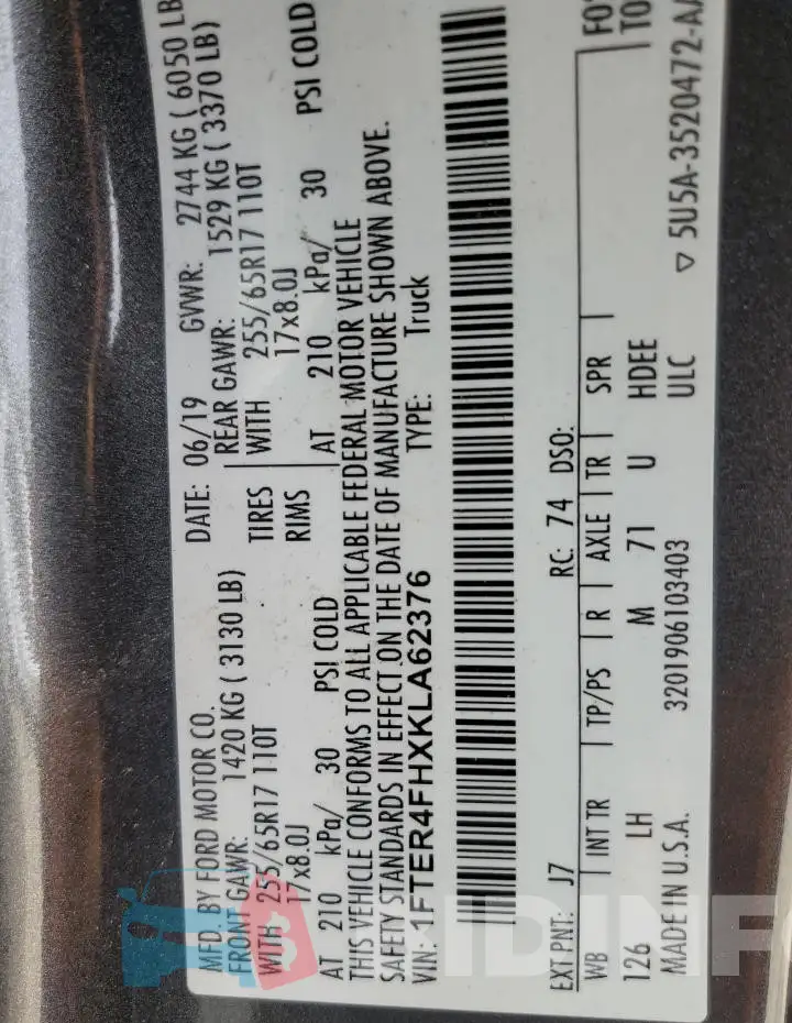 1FTER4FHXKLA62376 Photo# 12