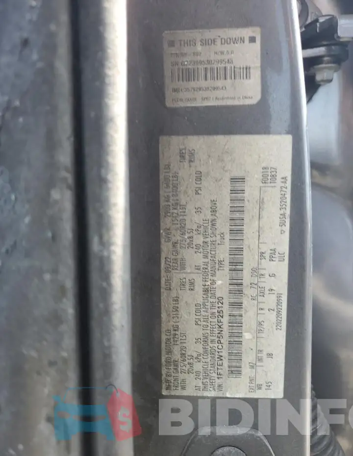 1FTEW1CP5NKF25120 Photo# 12