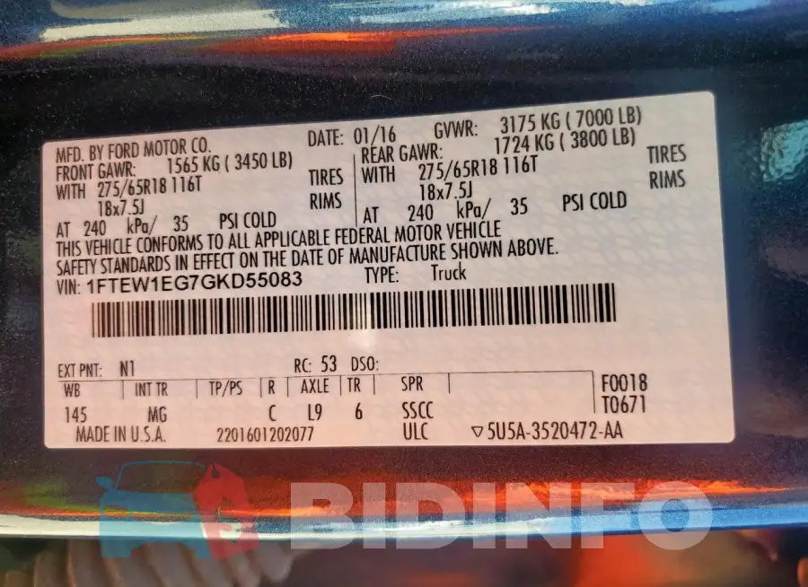 1FTEW1EG7GKD55083 Photo# 12