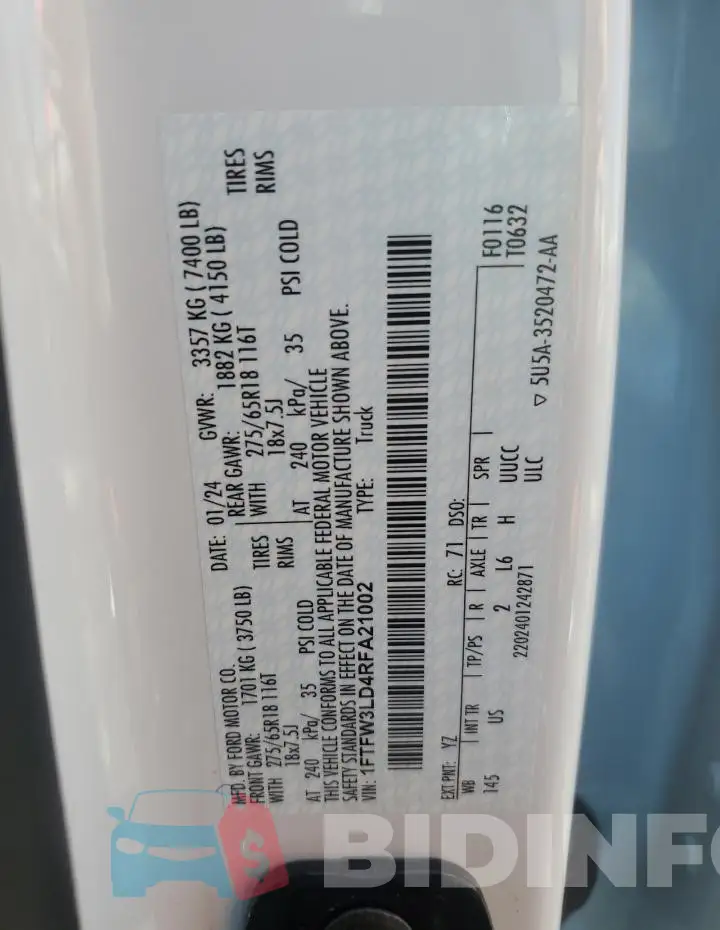 1FTFW3LD4RFA21002 Photo# 13