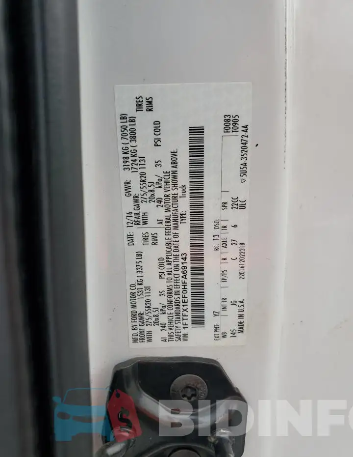 1FTFX1EF0HFA69143 Photo# 12