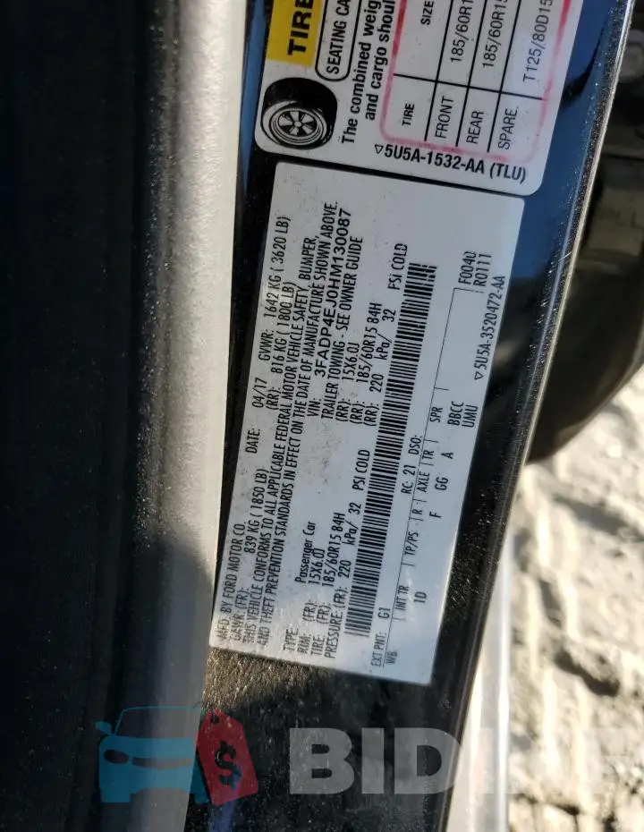 3FADP4EJ0HM130087 Photo# 12