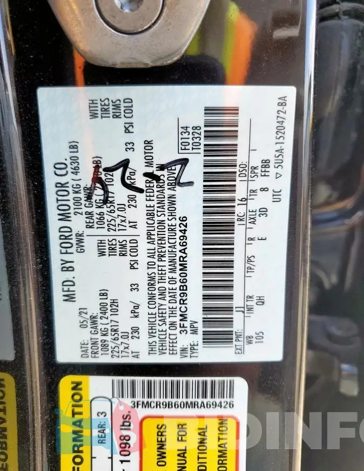 3FMCR9B60MRA69426 Photo# 14